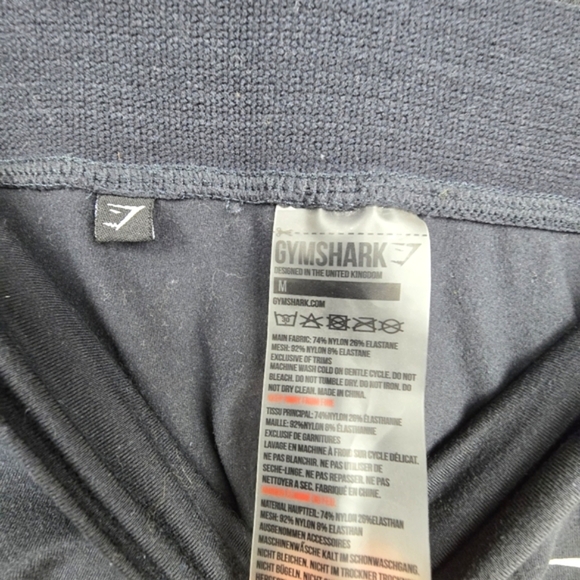 GYMSHARK Athletic Leggings Black Womens Size M Workout Gym Lounge Athleisure - Picture 12 of 12